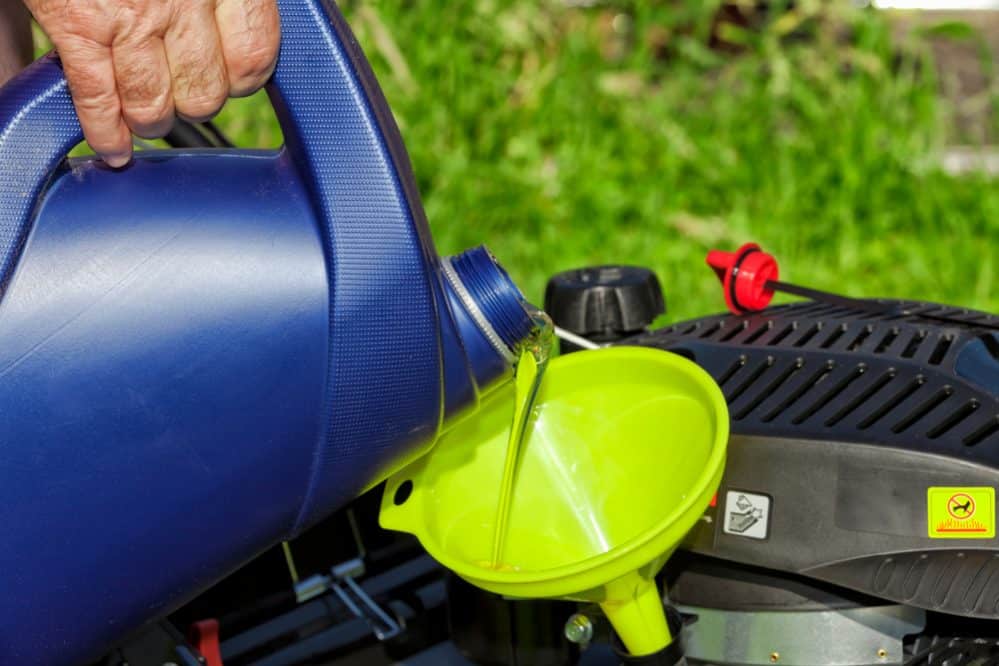 When to check and add oil to Lawn Mower